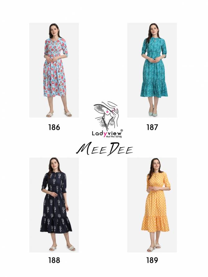 Ladyview MeeDee Fancy Ethnic Wear Wholesale Printed Designer Kurtis Catalog